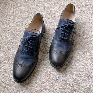 Blue and black Cole Haan Oxfords
